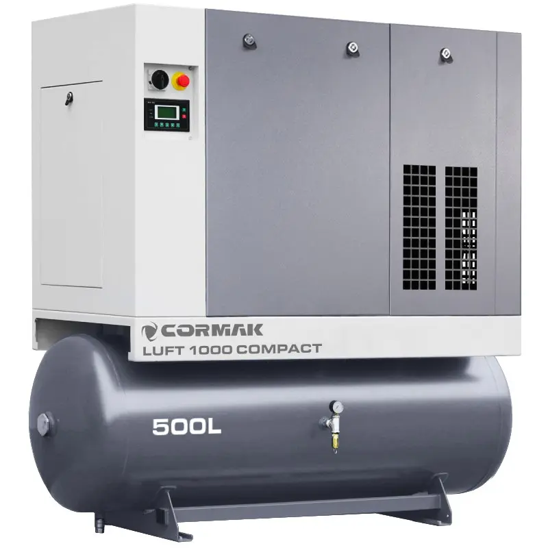 Kruvikompressor kuivatiga ja 500L paagiga CORMAK LUFT 1000 COMPACT 950L/min 7.5kW